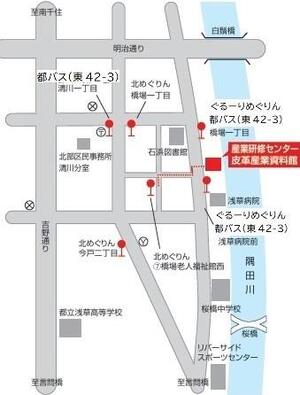 台東区立産業研修センター案内地図