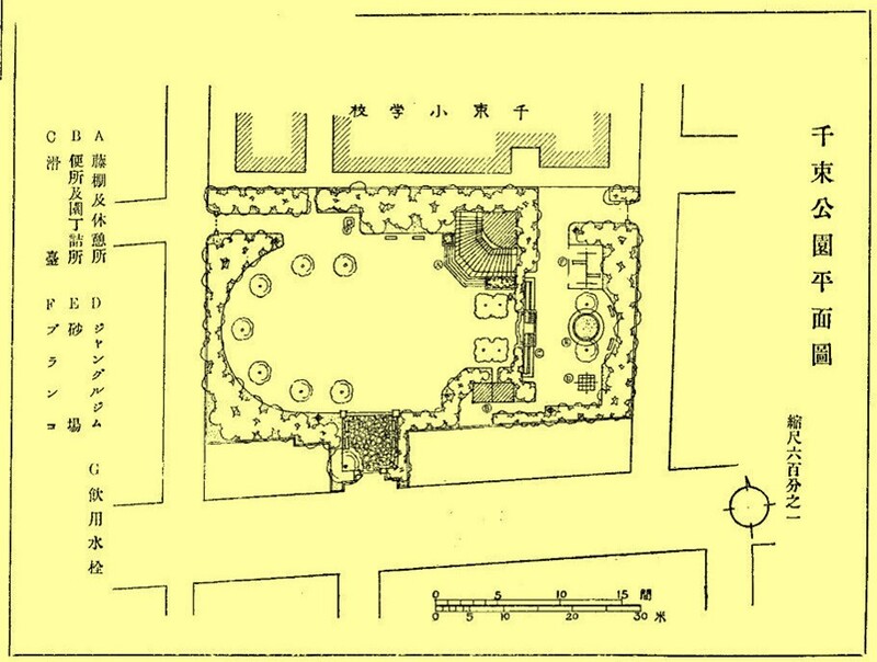 千束公園（当時の平面図）