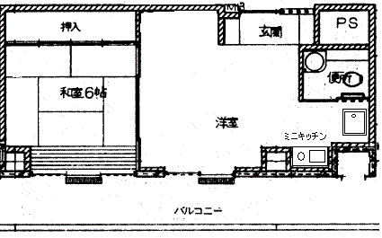 ケアハウス2人用居室間取り