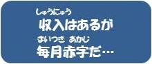 収入はあるが毎月赤字だ