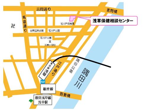 施設のご案内の地図